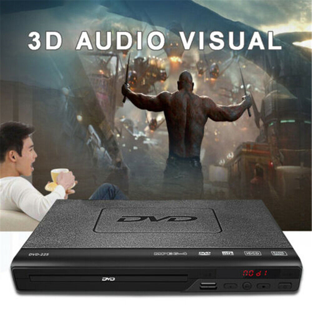 DVD Player Compact Multi Region HDCD CD VCD Music Disc Upscaling USB With Remote