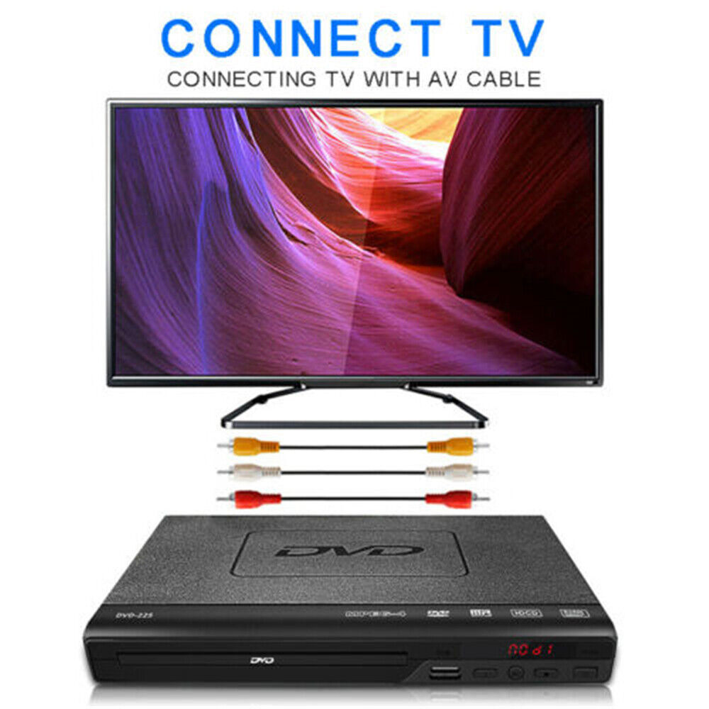 DVD Player Compact Multi Region HDCD CD VCD Music Disc Upscaling USB With Remote