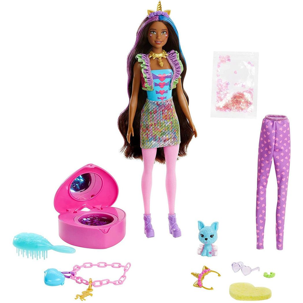 Barbie Colour Reveal Peel Unicorn Doll with 25 Accessories